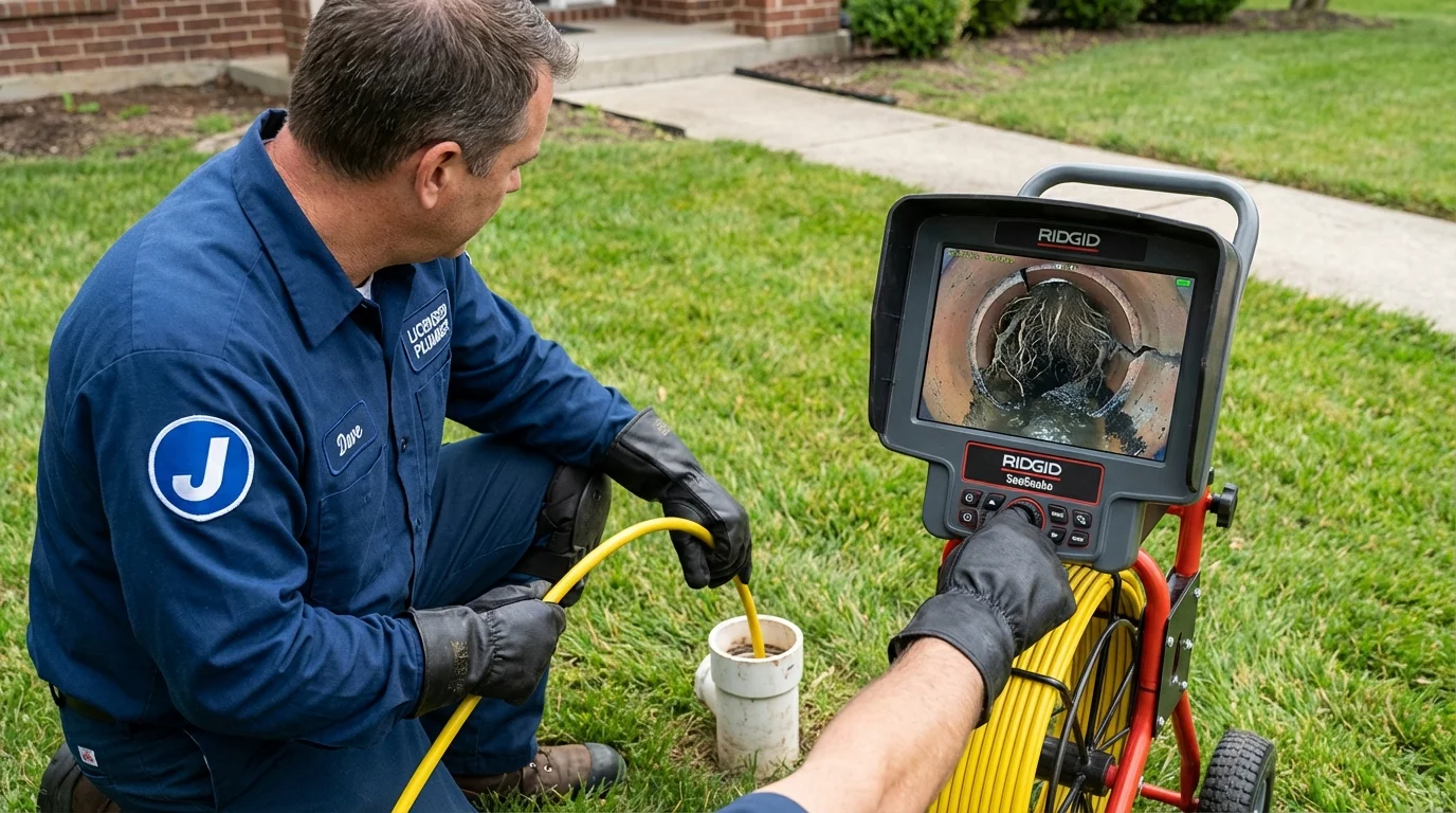 Sewer camera inspection being performed by Johns Plumbing LLC in Sea Girt